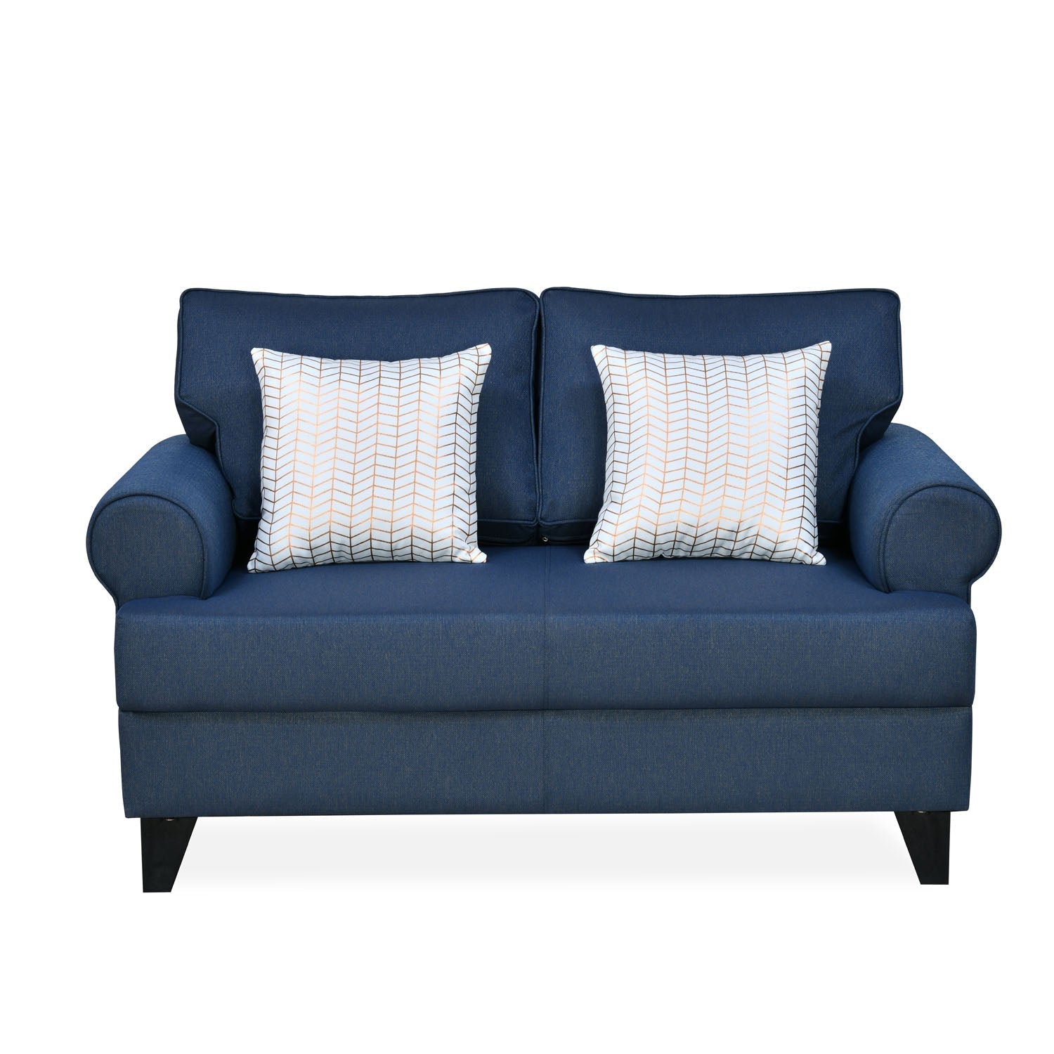 Nilkamal Velma Fabric 2 Seater Sofa with Cushion (Blue)