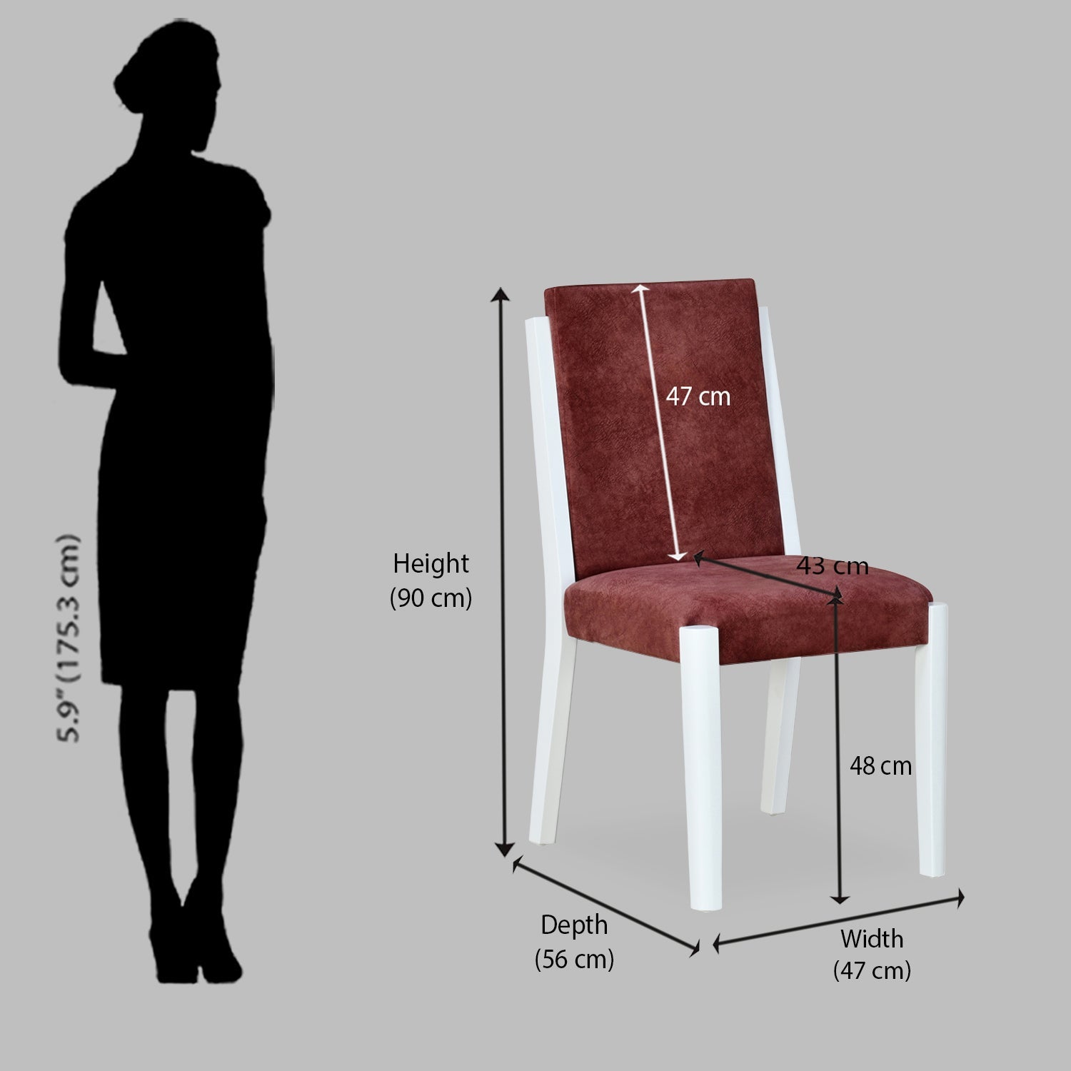 Nilkamal Vera Solid Wood Dining Chair (White)