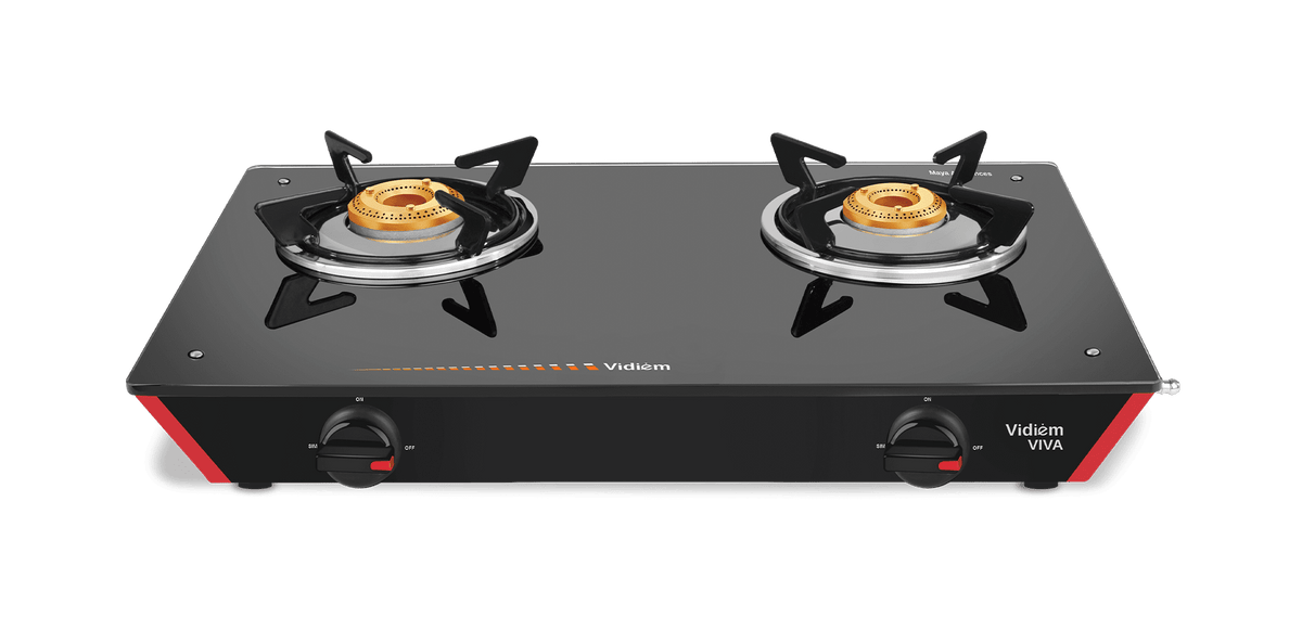 Vidiem Viva Glass Top Gas Stove (2 Burner)