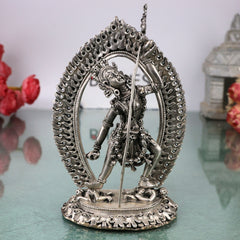 Brass Vajrayogini Idol Silver Coated, Vajra Yogini Devi Dakini Goddess Murti, Tantric Vajrayogini Shakti Statue for Home Pooja, Meditation, Spiritual Decor & Gift, Silver, 5.5 Inch, 1 Piece