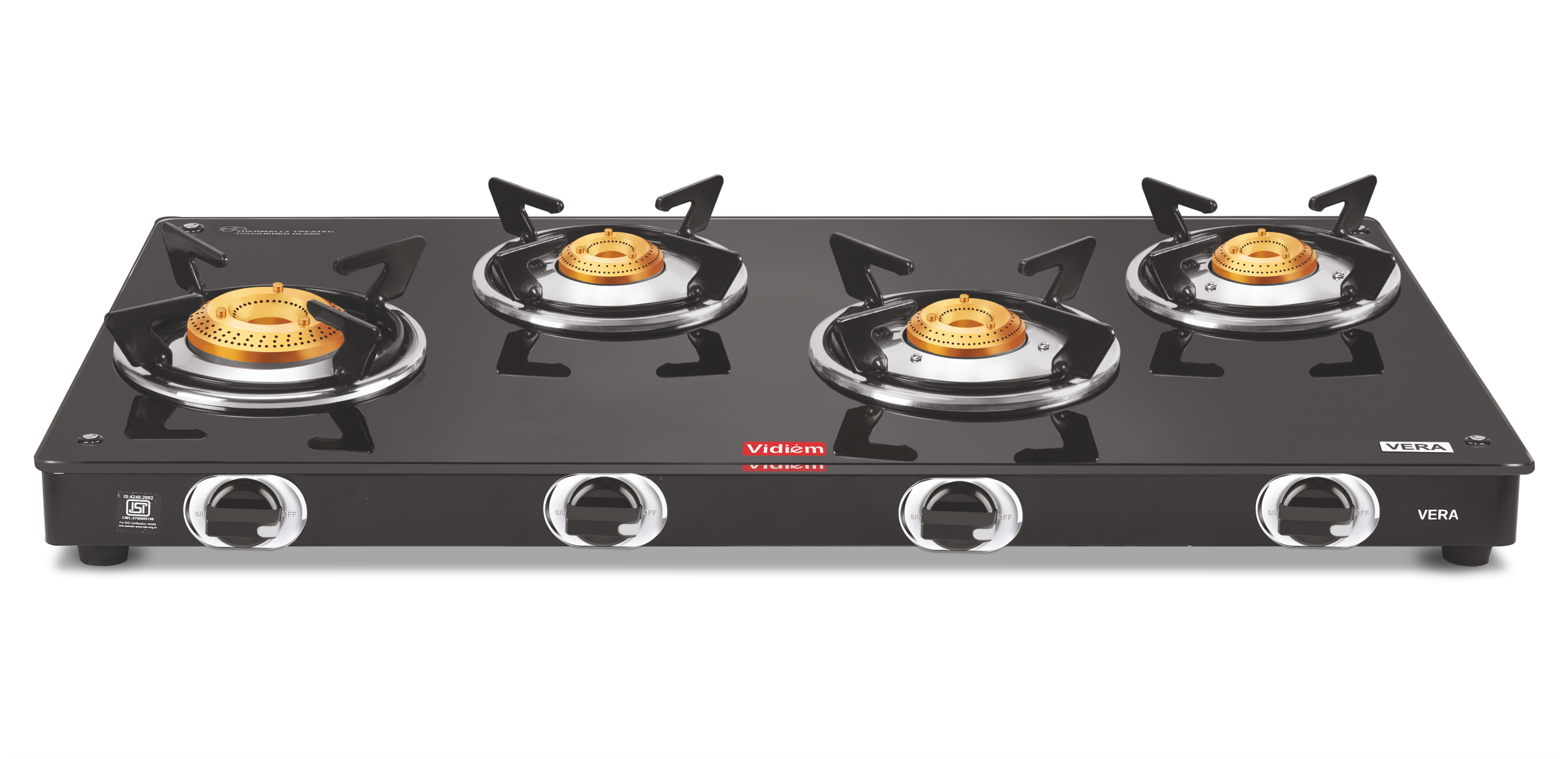 VERA 4Burner Gas Stove vidiem