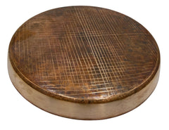 Traditional Pure Brass Dinner Plate (Peetal Thali, Pittala Bhojan Plate, Hittale Oota Thali / Pittalam Dining Plate) Handmade Indian Dining Thali for Temple Bhojan, Prasadam Serving & Festive Meals, Gold, 11.42 Inch, 1 Piece