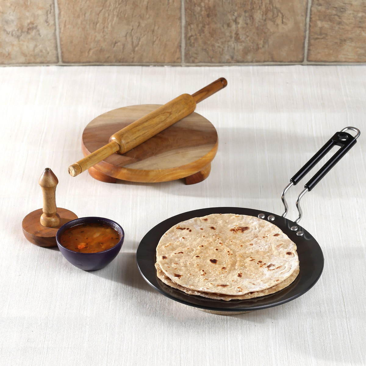 Vinod Hard Anodised Tawa (Induction Friendly) - 22 cm