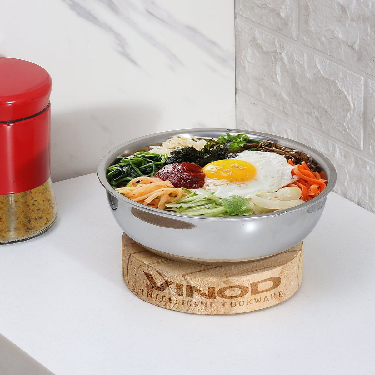 Vinod Platinum Triply Stainless Steel Tasla (Induction Firendly) - 3.7 L