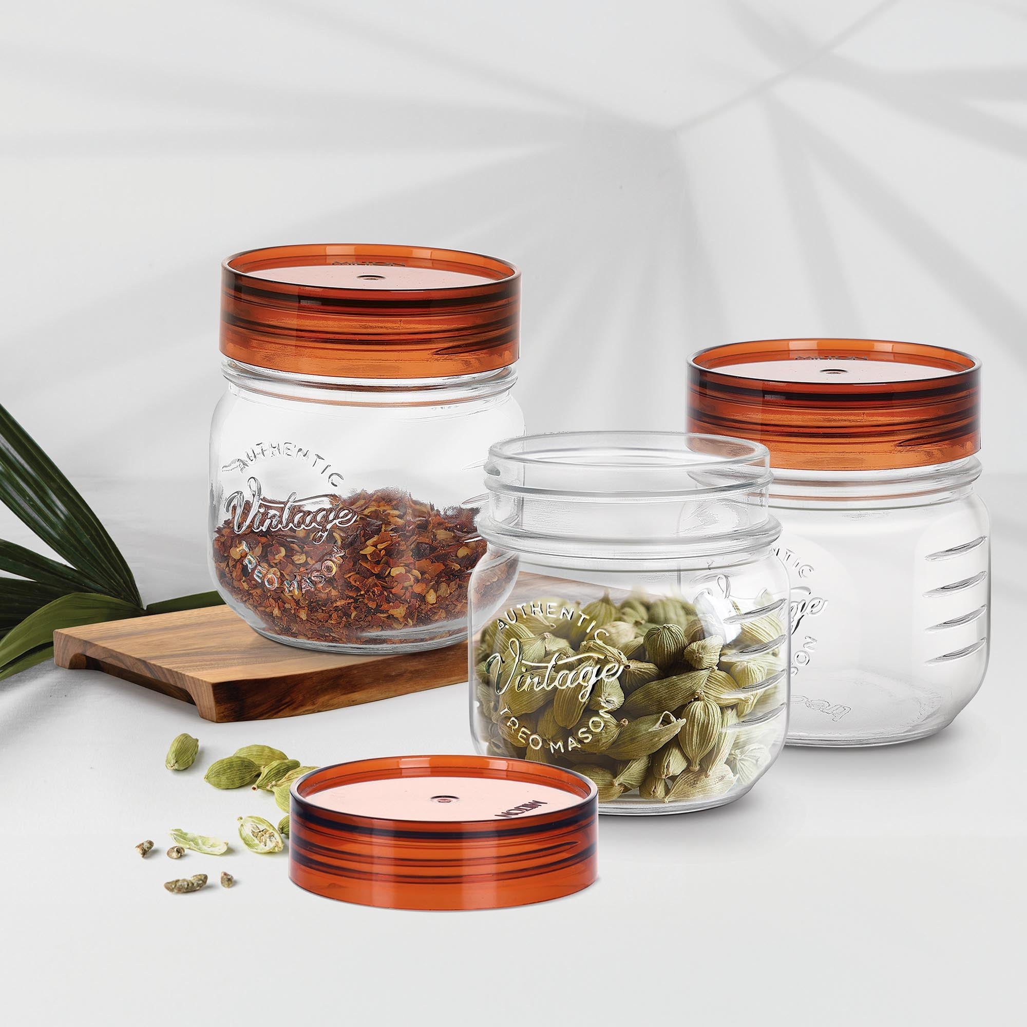 Vintage Glass Jar With Lid  (Treo by Milton)
