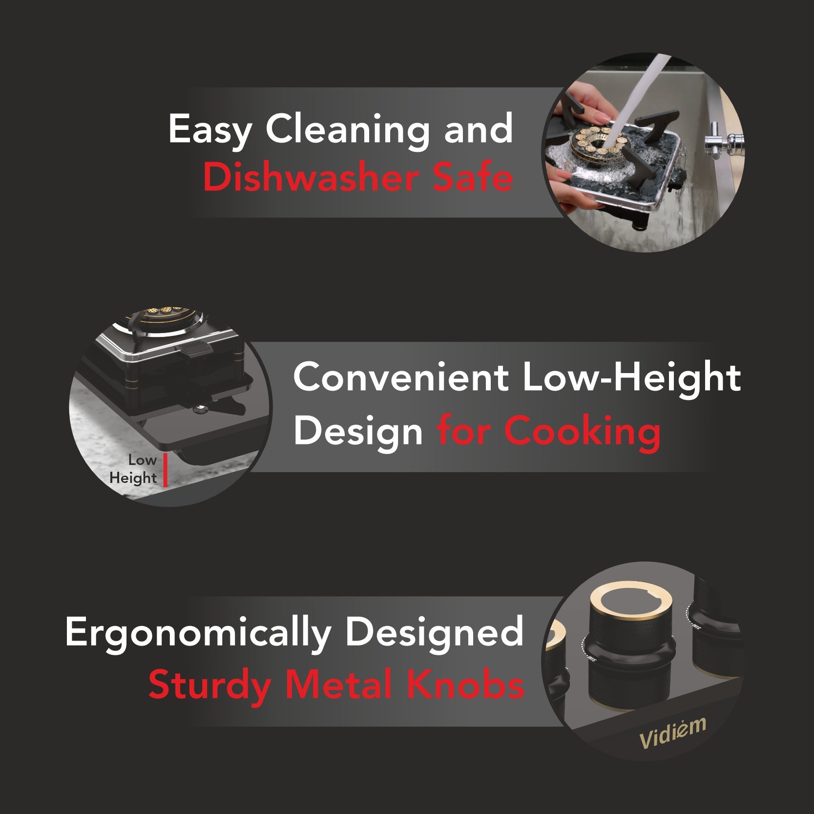 VIDIEM VOGUE 4-Burner Gas Cooktop