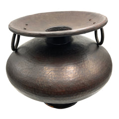 Bhunes Brass Antique Big Planter Bowls | Decor Bowl | Pittal Ka Katora | Decorative,Brown, 14 Inch, 1 Piece