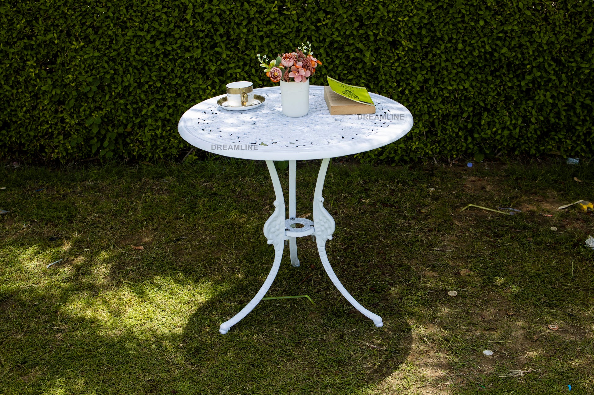 Rino Cast Aluminium Garden Patio Seating 2 Chair and 1 Table Set