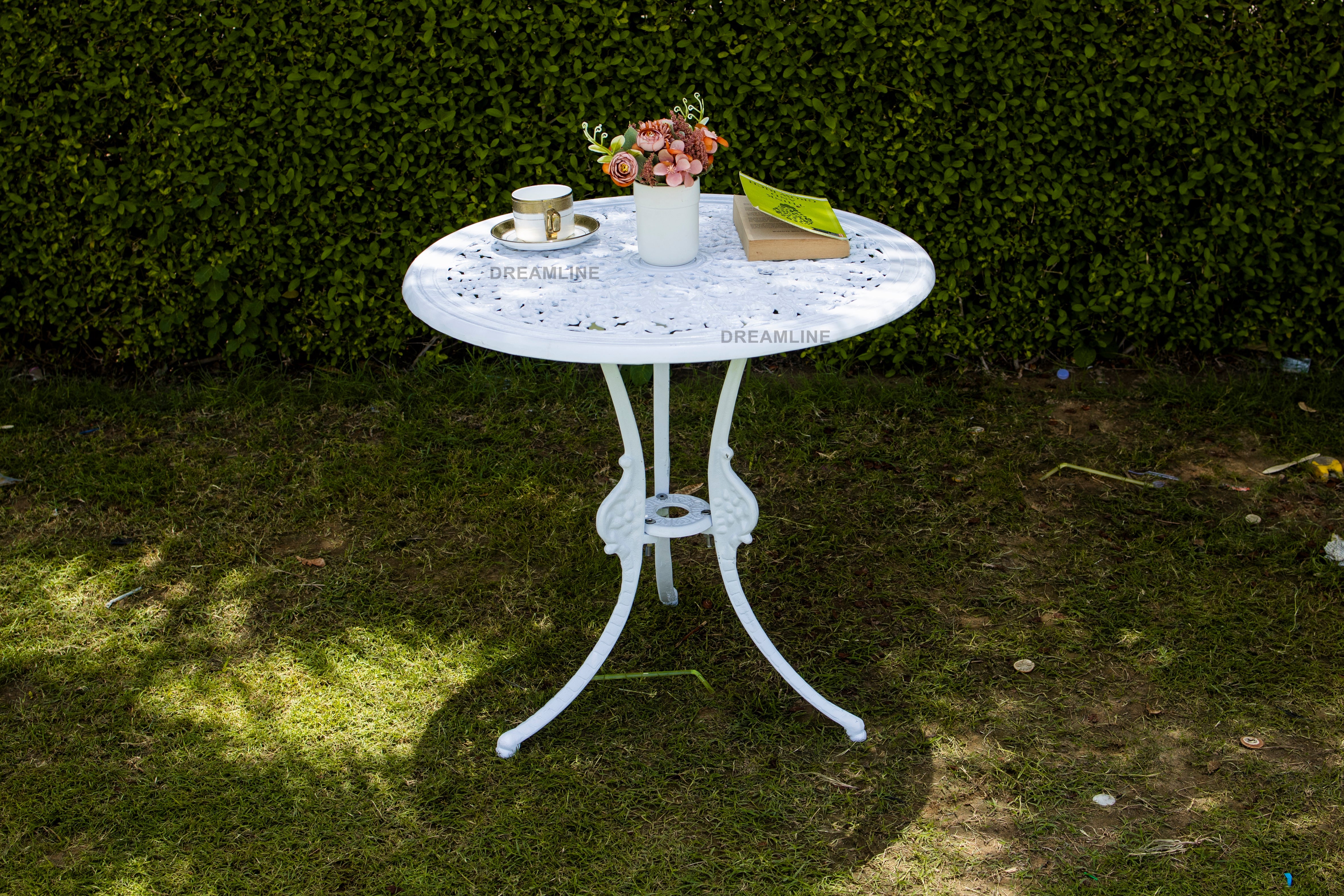 Rudi Cast Aluminium Garden Patio Seating 4 Chair and 1 Table Set