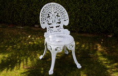 KIYA Cast Aluminium Garden Patio Seating 2 Chair and 1 Table Set