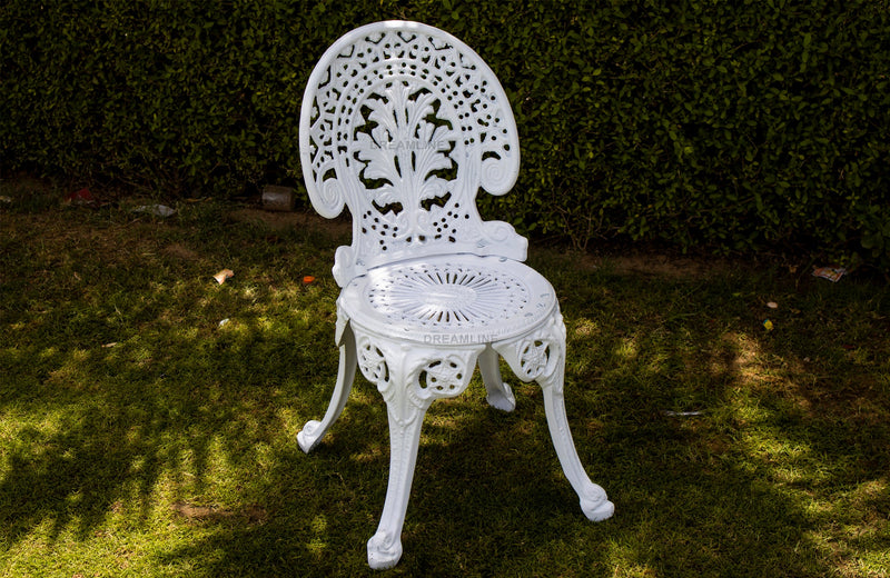 KIYA Cast Aluminium Garden Patio Seating 2 Chair and 1 Table Set