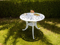 Lenz Cast Aluminium Garden Patio Seating 2 Chair and 1 Table Set