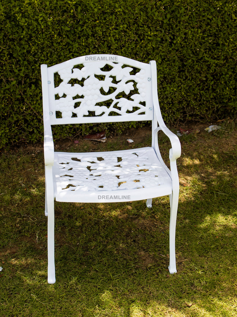 Lenz Cast Aluminium Garden Patio Seating 2 Chair and 1 Table Set