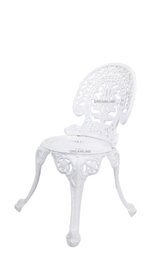 Sitopia Cast Aluminium Garden Patio Seating 4 Chair and 1 Table Set (White)