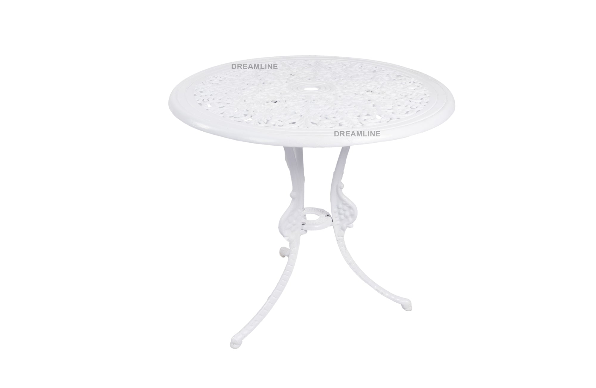 Sitopia Cast Aluminium Garden Patio Seating 4 Chair and 1 Table Set (White)