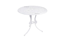 Sitopia Cast Aluminium Garden Patio Seating 4 Chair and 1 Table Set (White)
