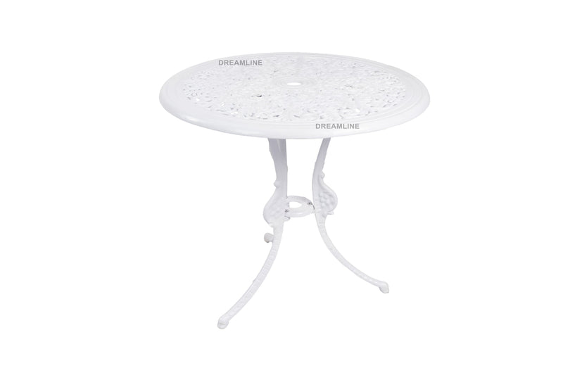 Sitopia Cast Aluminium Garden Patio Seating 4 Chair and 1 Table Set (White)