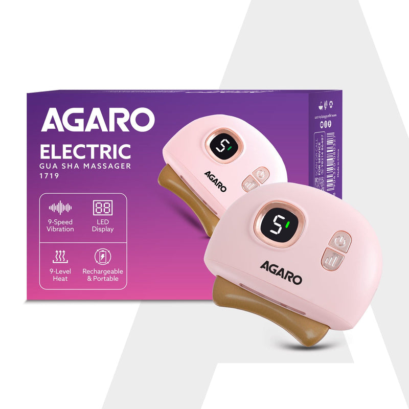 AGARO Electric Gua Sha Massager 1719 blends traditional skincare with modern tech. With 9 modes, red light therapy, soni