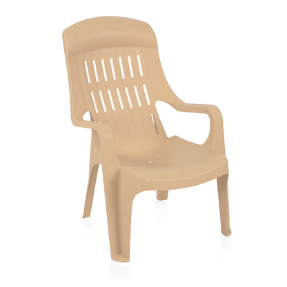 Nilkamal Weekender Plastic Arm Chair (Biscuit)