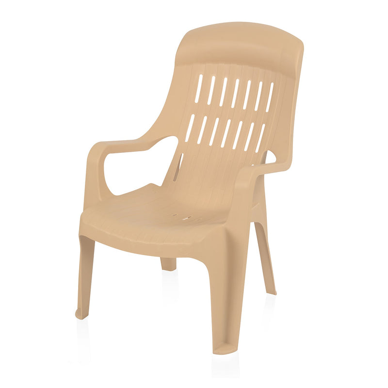 Nilkamal Weekender Plastic Arm Chair (Biscuit)