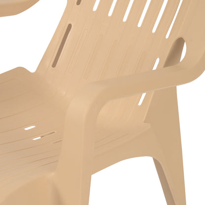 Nilkamal Weekender Plastic Arm Chair (Biscuit)