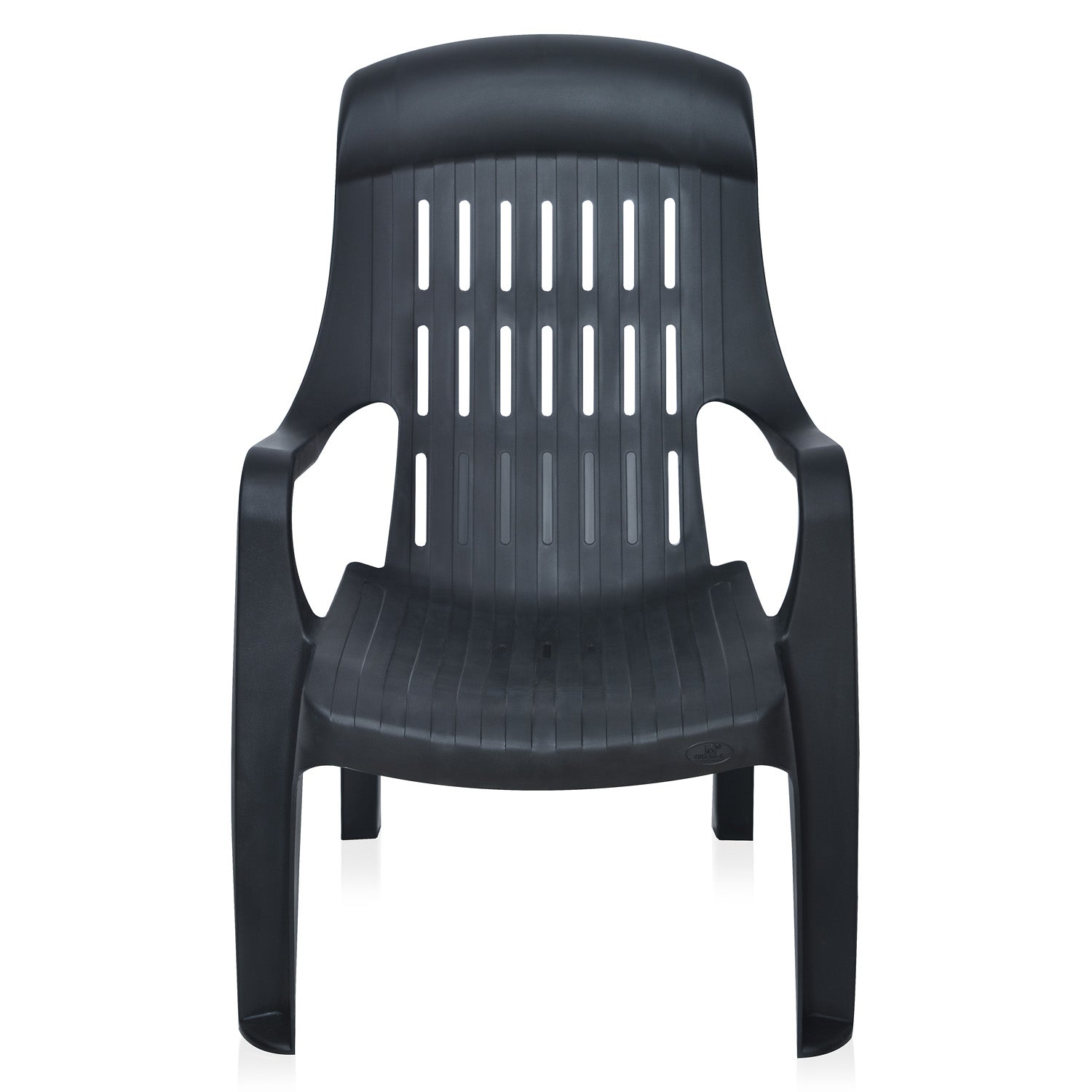 Nilkamal Weekender Plastic Arm Chair (Iron Black)
