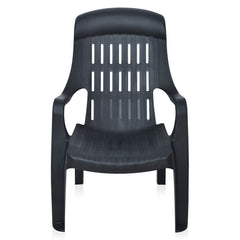 Nilkamal Weekender Plastic Arm Chair (Iron Black)