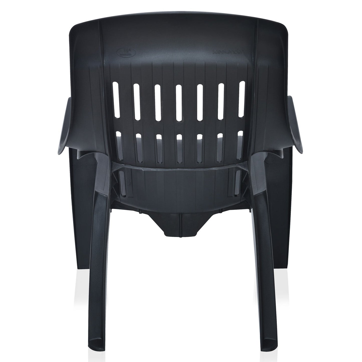 Nilkamal Weekender Plastic Arm Chair (Iron Black)