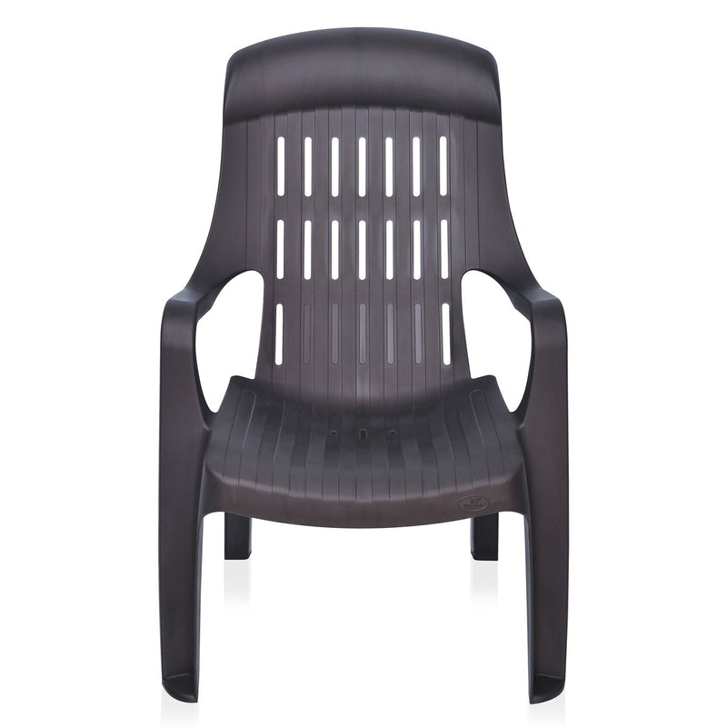 Nilkamal Weekender Plastic Arm Chair (Weathered Brown)