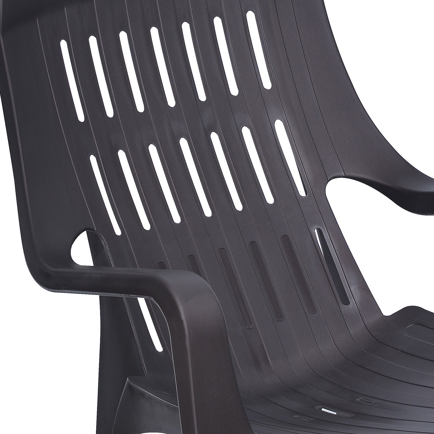 Nilkamal Weekender Plastic Arm Chair (Weathered Brown)