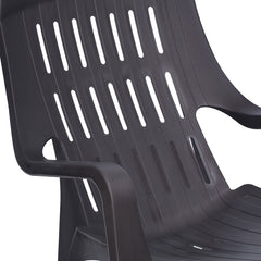 Nilkamal Weekender Plastic Arm Chair (Weathered Brown)