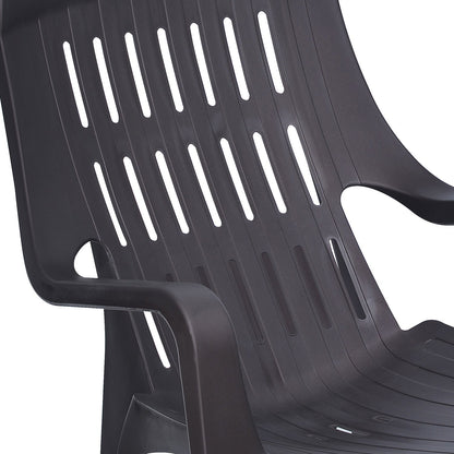 Nilkamal Weekender Plastic Arm Chair (Weathered Brown)