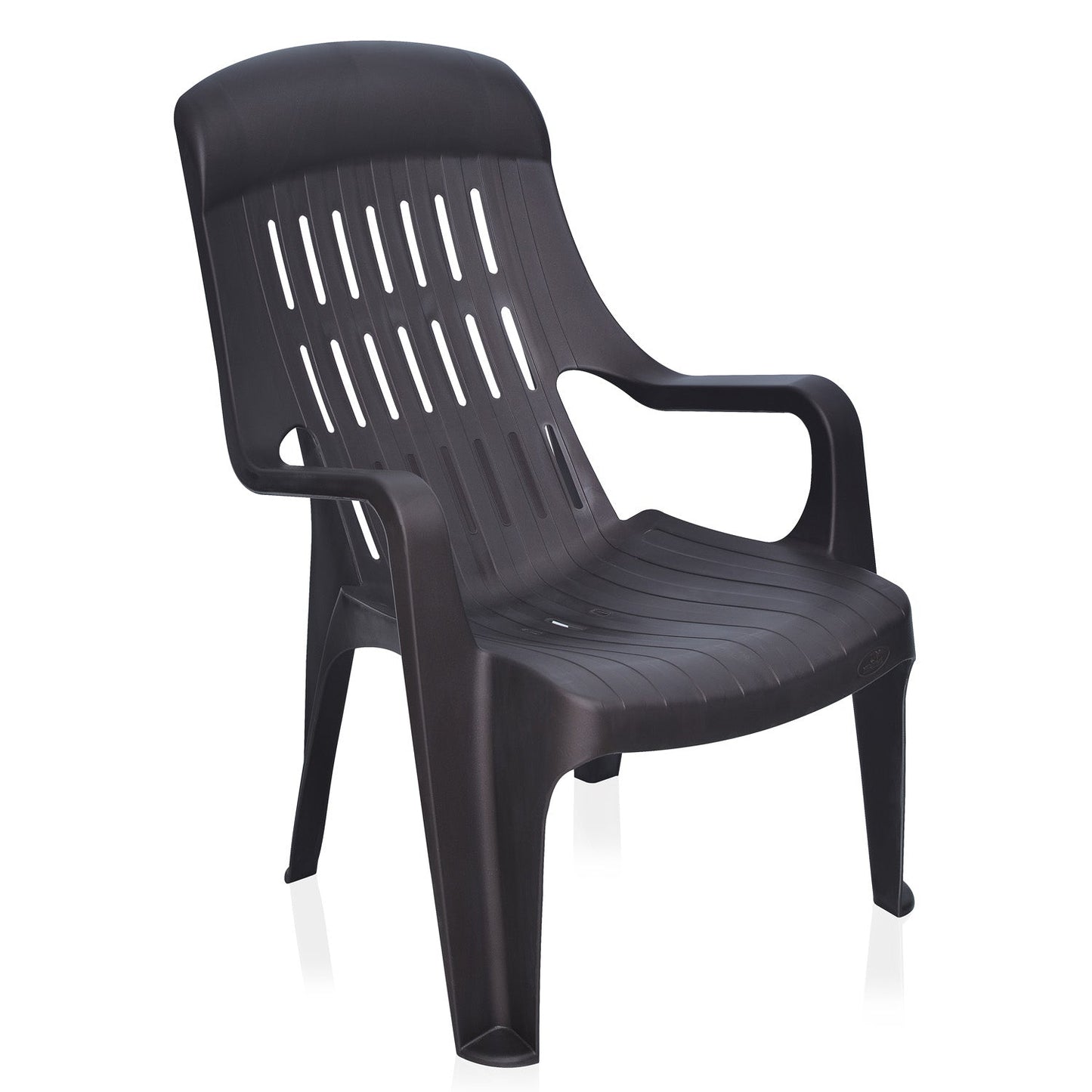 Nilkamal Weekender Plastic Arm Chair (Weathered Brown)