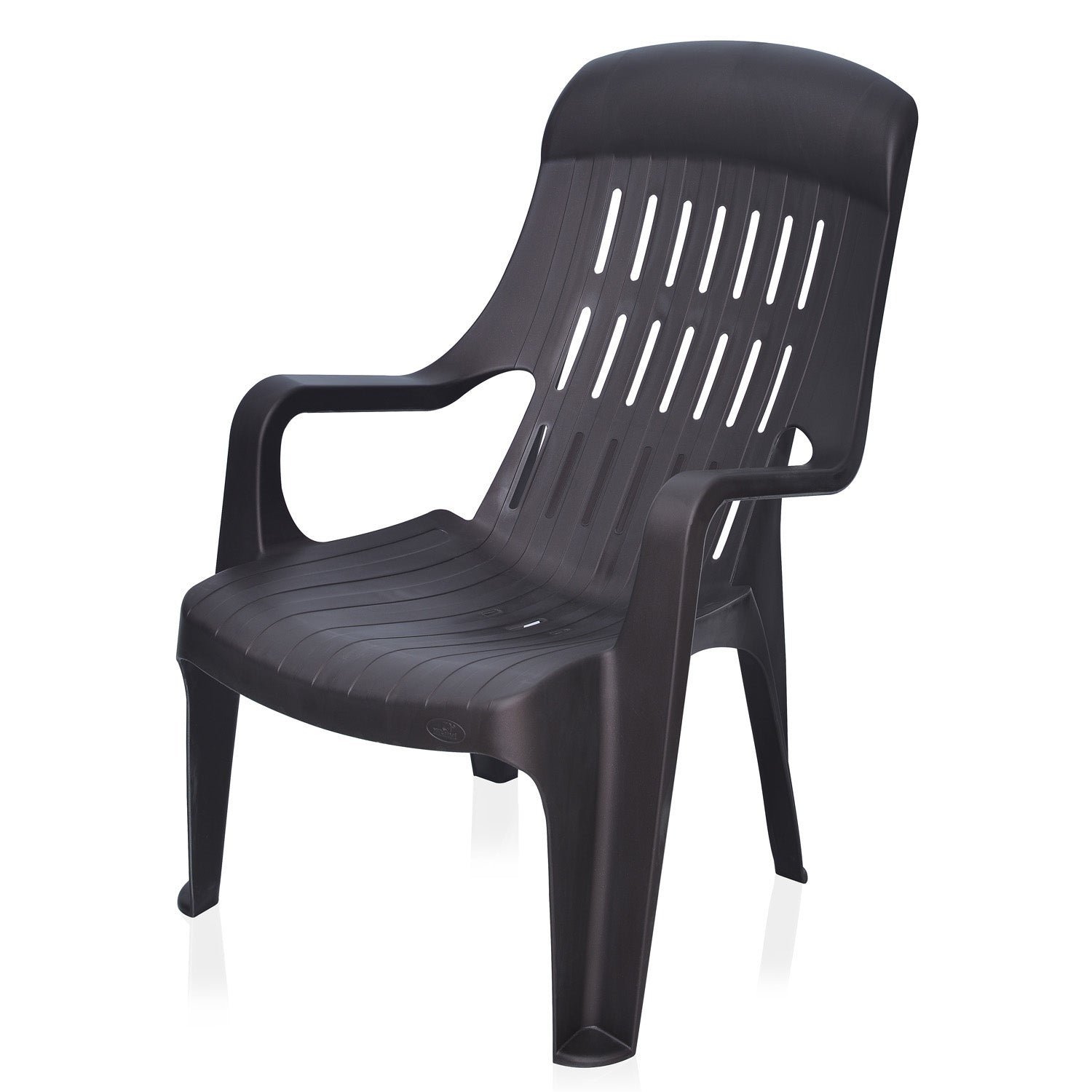 Nilkamal Weekender Plastic Arm Chair (Weathered Brown)