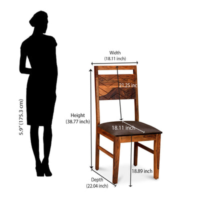 Nilkamal Wonder Solid Wood 6 Seater Dining Set (Honey)