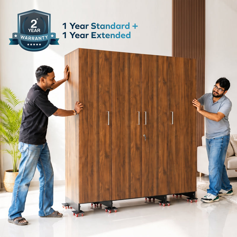 Corvids Heavy Duty Furniture & Appliance Mover Tool Set | 2-Year Warranty | 700 KG Capacity | 360° Swivel Wheels with Lifting Lever & Anti-Slip Pads for Bed, Sofa, Wardrobe, Fridge & Washing Machine-5
