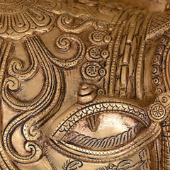 Brass Royal Elephant Statue (19.5 Inch)