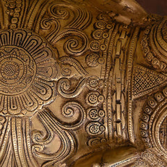 Brass Royal Elephant Statue (19.5 Inch)