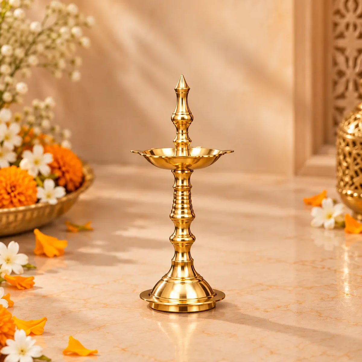 Brass Luxury Gift Hamper with Glasses & Samai/Lamp