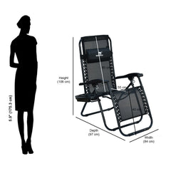 Nilkamal Wayne Foldable Easy Chair (Black)