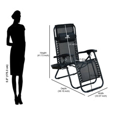 Nilkamal Wayne Foldable Easy Chair (Black)