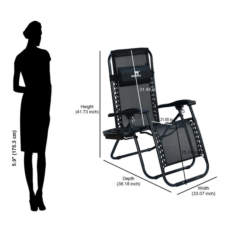 Nilkamal Wayne Foldable Easy Chair (Black)