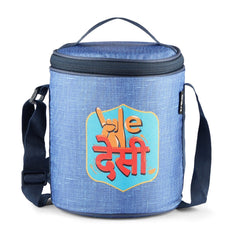 "We Desi" - Glass Tiffin with Printed Jacket (Milton)