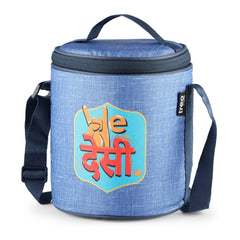 "We Desi" - Glass Tiffin with Printed Jacket (Milton)
