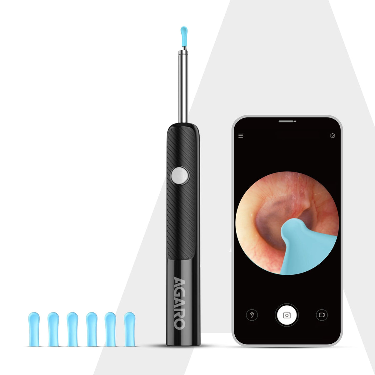 AGARO Regal Ear Endoscope Cleaner/Earwax Removal Tool Kit with HD Camera, Light Weight, Type-C Charging, 130 mAh Battery