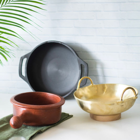 Velanstore Bronze , Cast Iron & Clay Combo