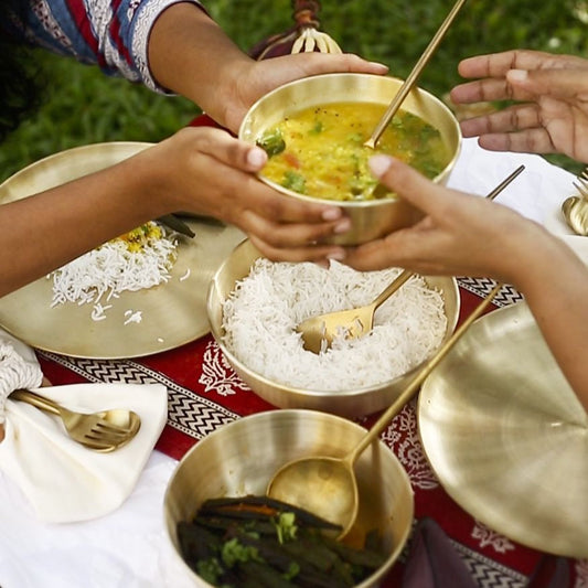 Velanstore Kansa Serving Bowls (Set of 3)