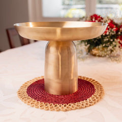 Velanstore Heirloom Brass Platter - Large