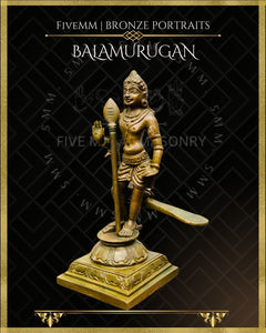 Bala Murugan Panchaloha Bronze Icon - 4.5"