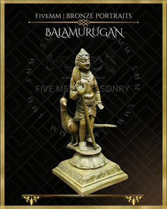 Bala Murugan Panchaloha Bronze Icon - 4.5"
